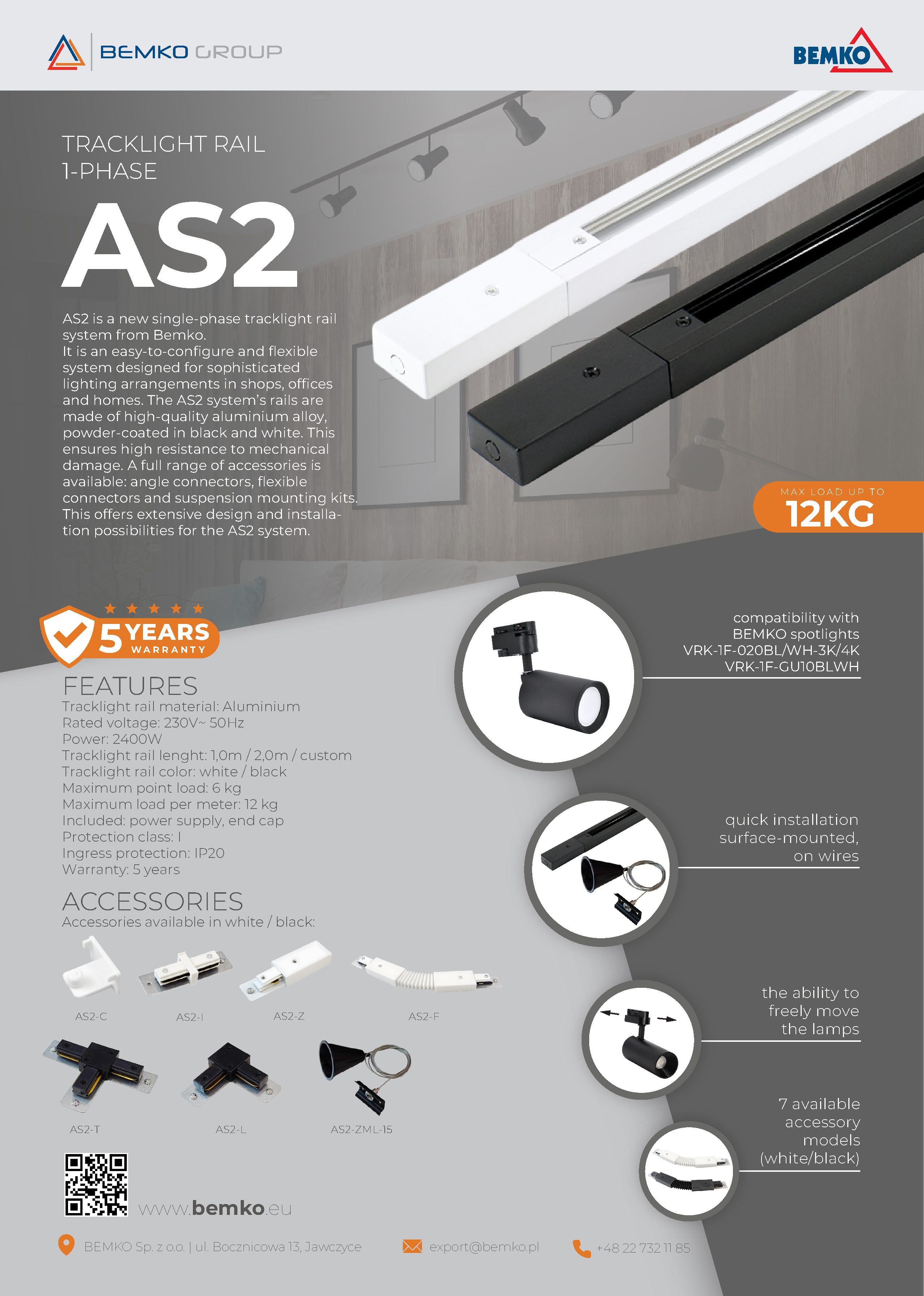 AS2 Track Lighting System: Flexibility and Modern Design
